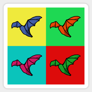 Pop art halloween bat Sticker